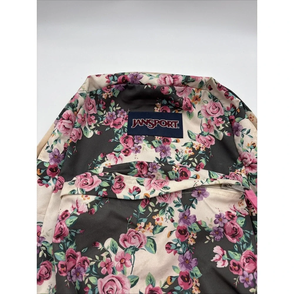 JanSport SuperBreak Backpack Vintage Floral Print Classic Book Bag Multicolor